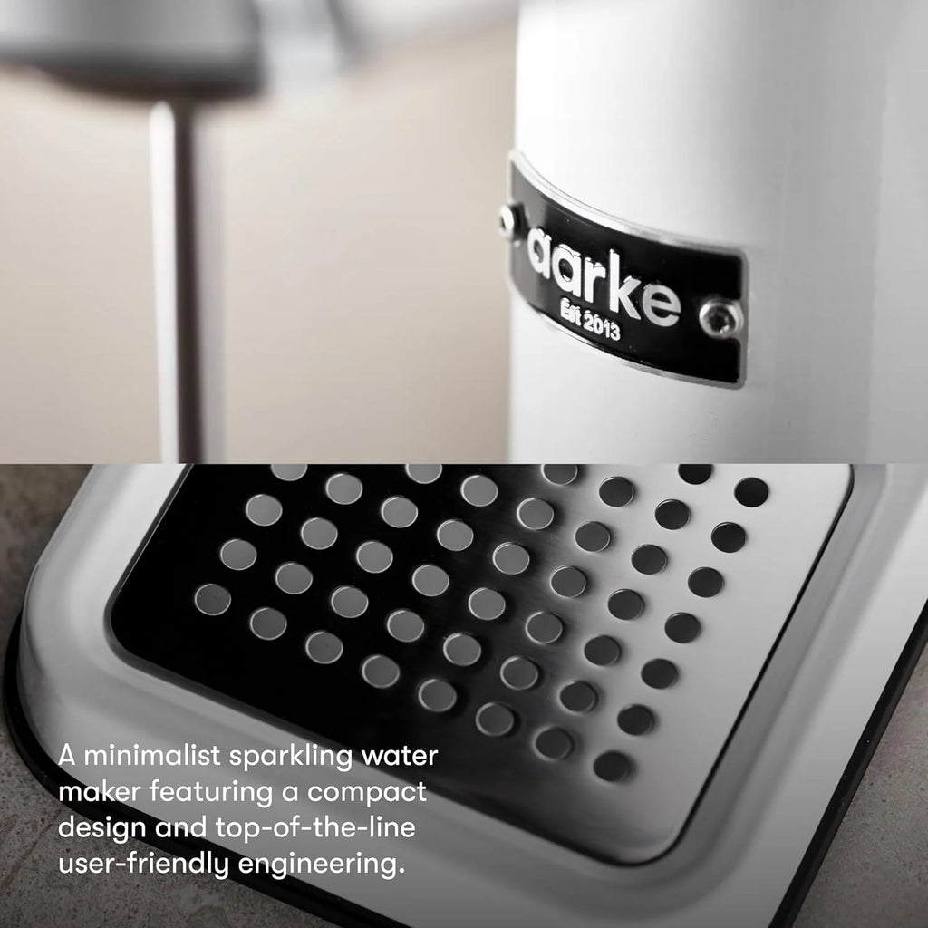 Aarke Carbonator 3, Máquina Gasificadora de Agua en Acero Inoxidable, incluye Dos Botellas (800ml), Acabado en Negro