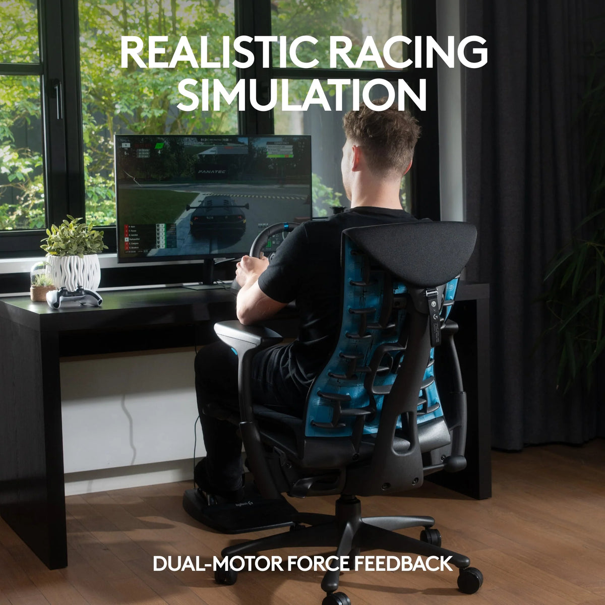 Logitech - G29 Driving Force Volante de Carreras y Pedales para PS5, PS4, PC, Mac - Negro