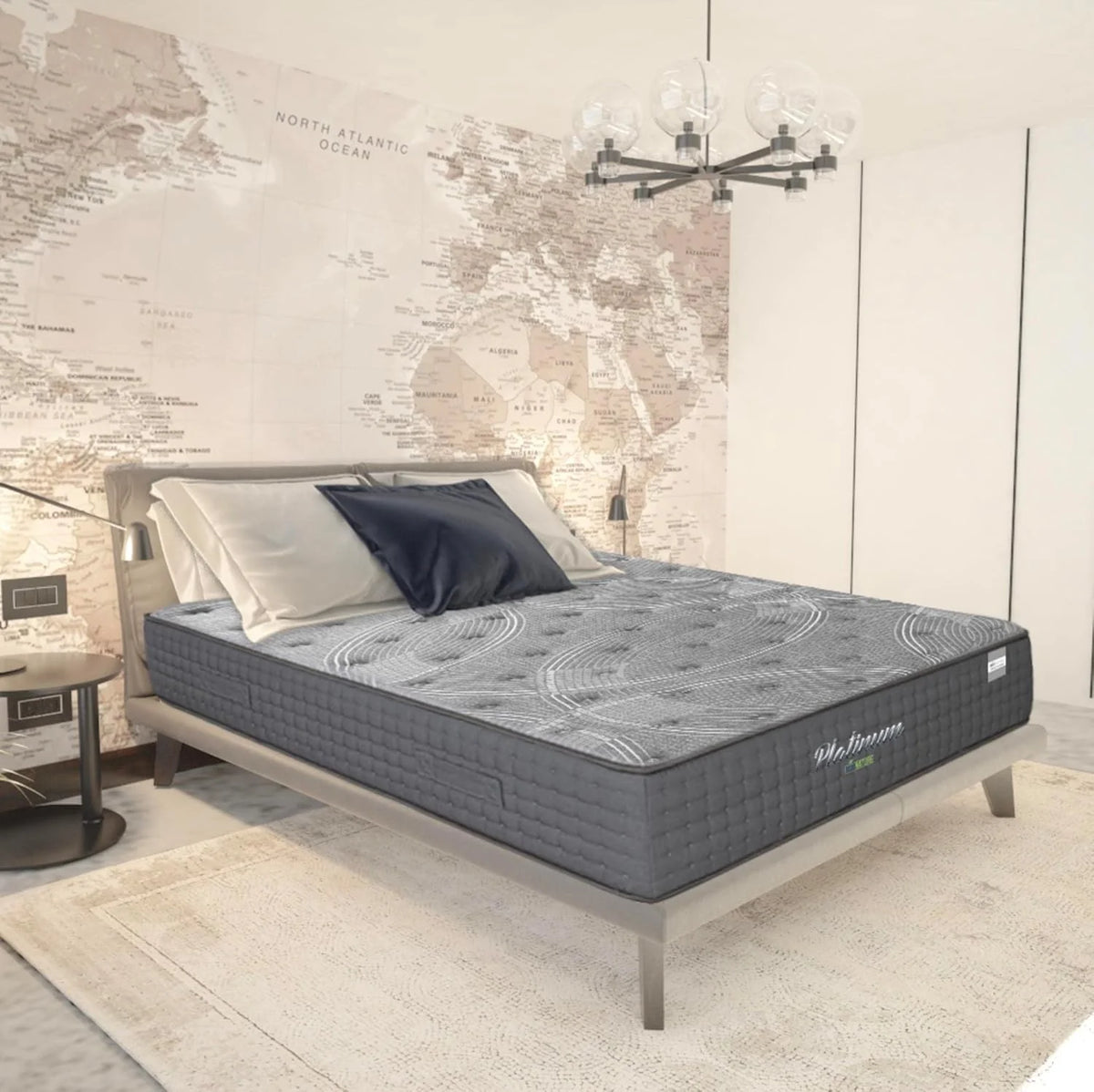 Matnature | Platinum | Mattress Great Comfort Pro Multiple Rest | Pocket Springs and Memory Foam | Height 30 cm | Breathable, Non-Slip and Anti-Mite (150 x 200 cm)