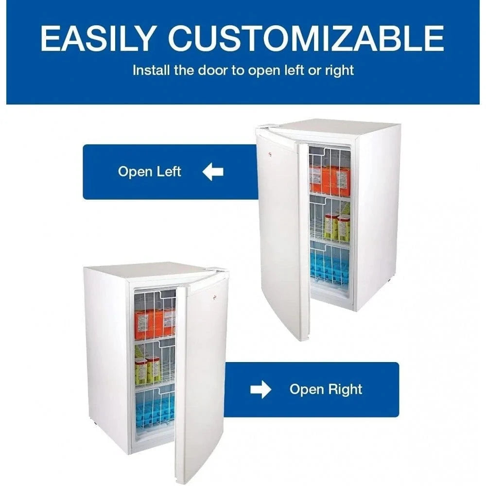 Congelador Vertical Compacto Koolatron con Tecnología de Enfriamiento por Compresor, Capacidad de 3.0 Pies Cúbicos – Ideal para Apartamentos, Condominios, Oficinas, Casas Rodantes, Cabañas, Cocinas Pequeñas – Blanco