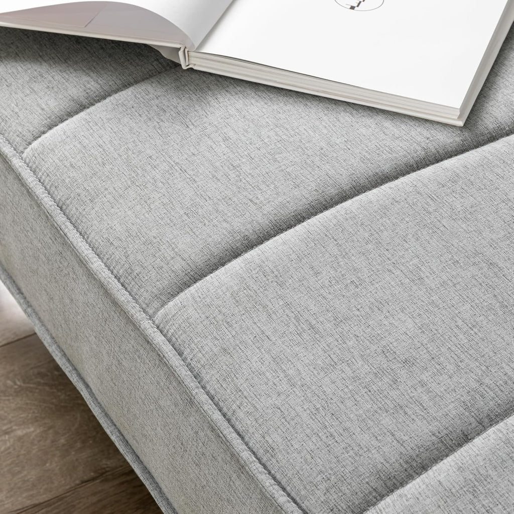 Zinus Quinn Clic Clac Sofá Cama - Sofá Cama Plegable 2 en 1 - Adecuado para habitaciones de invitados y espacios pequeños - Gris