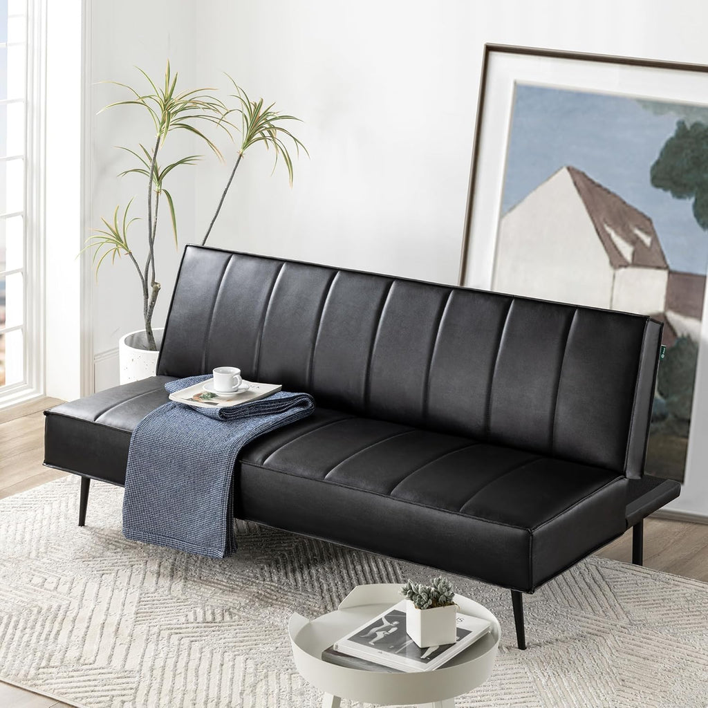Zinus Quinn Clic Clac Sofá Cama - Sofá Cama Plegable 2 en 1 - Adecuado para habitaciones de invitados y espacios pequeños - Gris