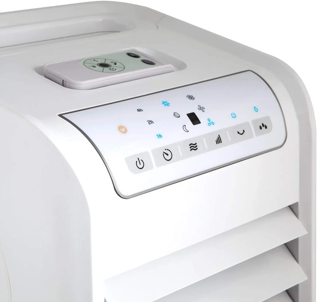 Orbegozo Air 46 Evaporativo 3 en 1 Aire Acondicionado, 3 Velocidades, Temporizador, Acumuladores Fríos, Depósito de 6 L, Control Remoto, Silencioso, 55 W, Plástico/Metal