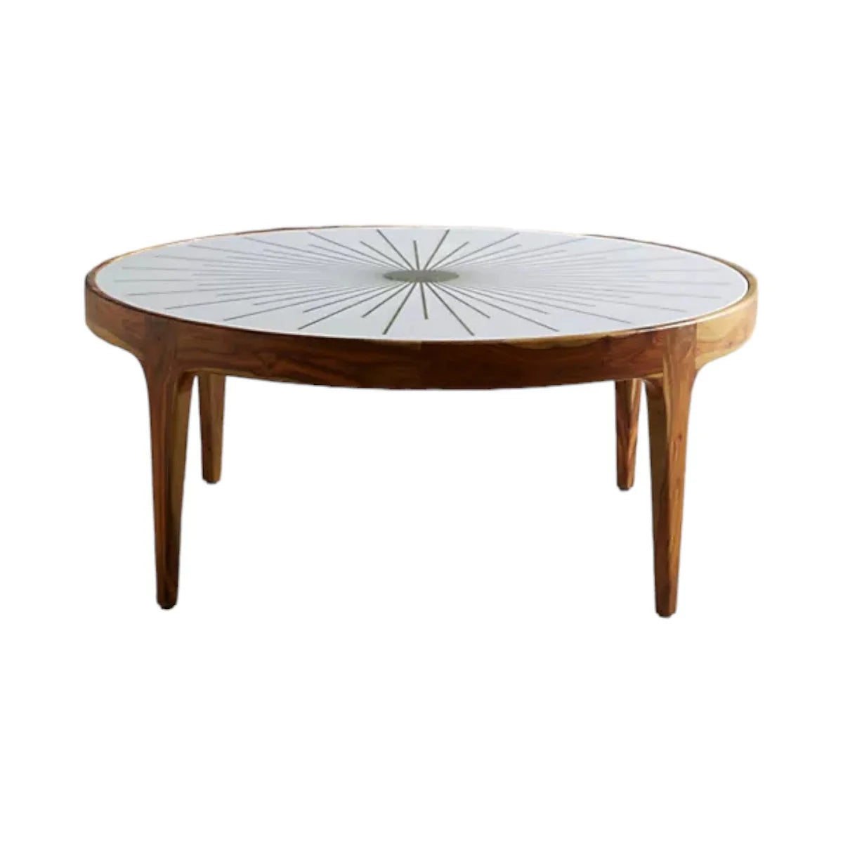 Marek Brass Starburst Round Coffee Table