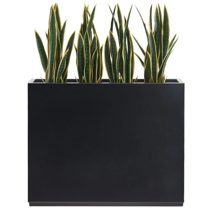 Metallic Heavy Planter for Outdoor Plants, 38Lx10Wx30H Inches Tall and Long Metal Divider Planter Box - 38x30x10