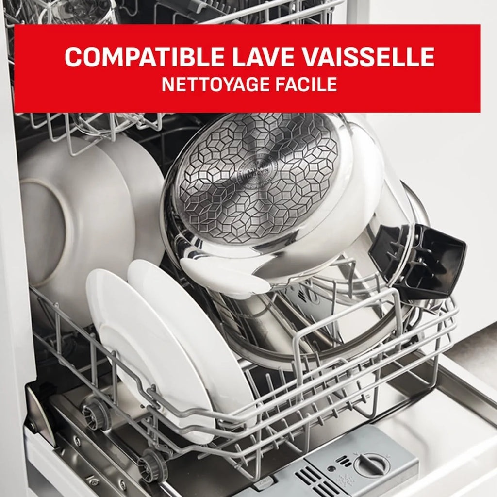 SEB Cocotte-minute 9L, 7 à 10 personnes, Induction, Cuisson plus rapide saine, Fabrication française, Garantie 10ans, Éco-conçue, Système de sécurité, Livre recettes, Authentique Eco-Design P0534900