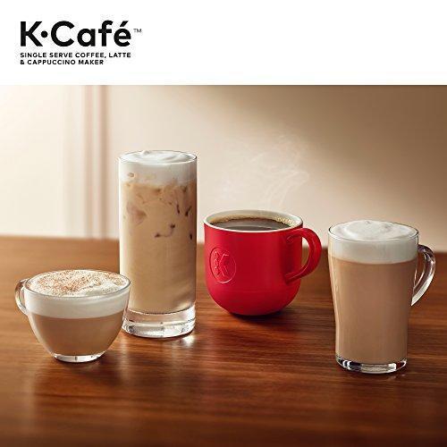 Keurig K-Cafe Cafetera de Una Taza K-Cup, para Café, Latte y Cappuccino, Incluye Espumador Apto para Lavavajillas, Capacidad para Shot de Café, Compatible con Todas las Cápsulas K-Cup, Carbón Oscuro
