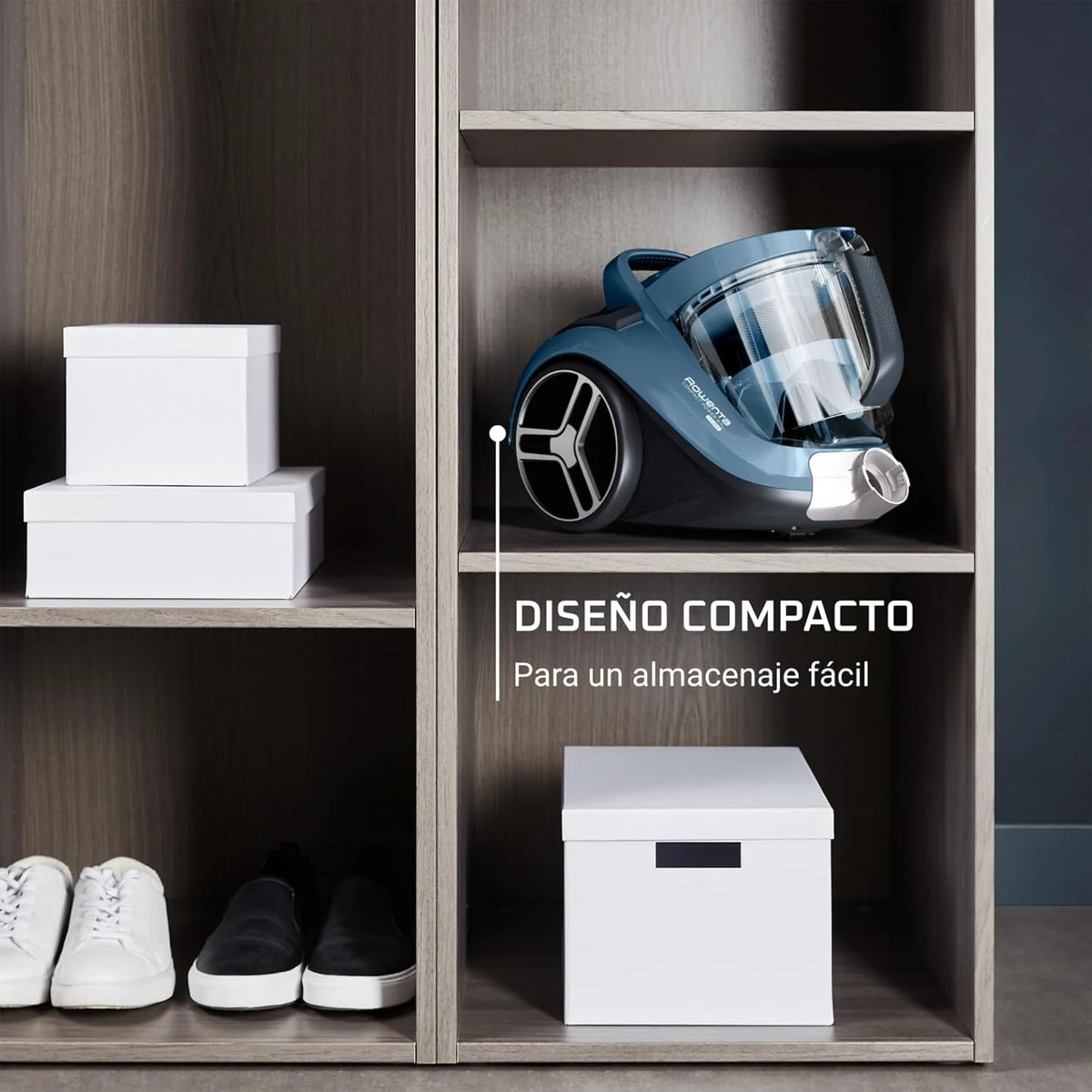 Rowenta Compact Power XXL Aspiradora sin Bolsa, Motor Eficiente Energéticamente de 900W, Filtración Ciclónica Avanzada, Depósito Extra Grande de 2.5L, Compacta, Kit Clásico, Modelo RO4B23