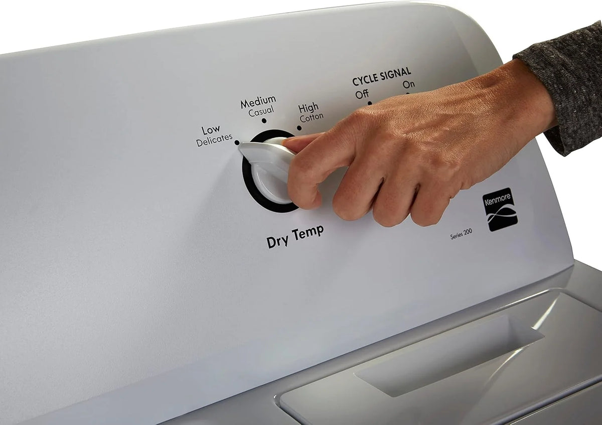 Kenmore Secadora Eléctrica de Carga Frontal de 29" con Protección contra Arrugas y Capacidad Total de 7.0 pies Cúbicos, Color Blanco