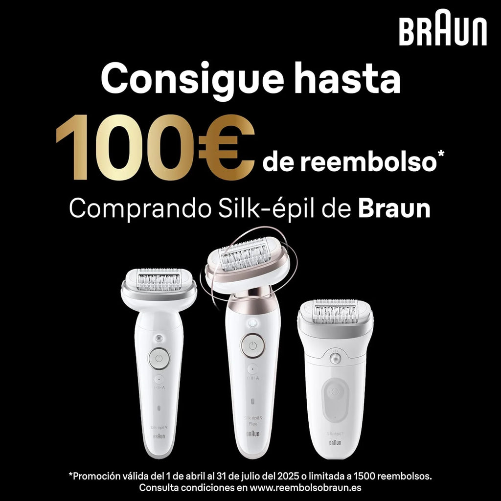 Braun Silk-épil 7, Depiladora Eléctrica para una Fácil Eliminación del Vello, Piel Suave y Duradera, Modelo 7-210, Blanco/Flamenco