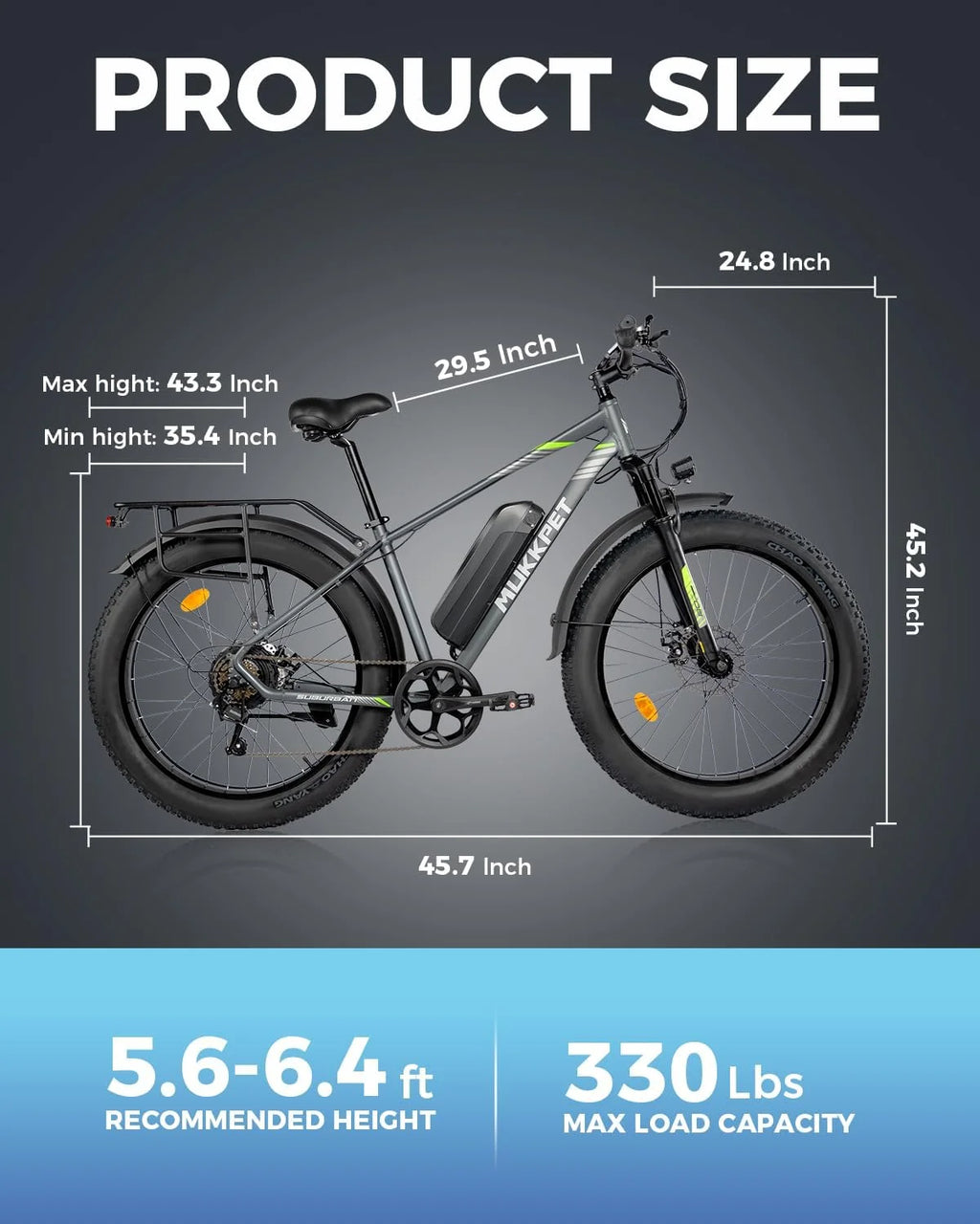 Mukkpet Suburban 750W Electric Bike for Adults