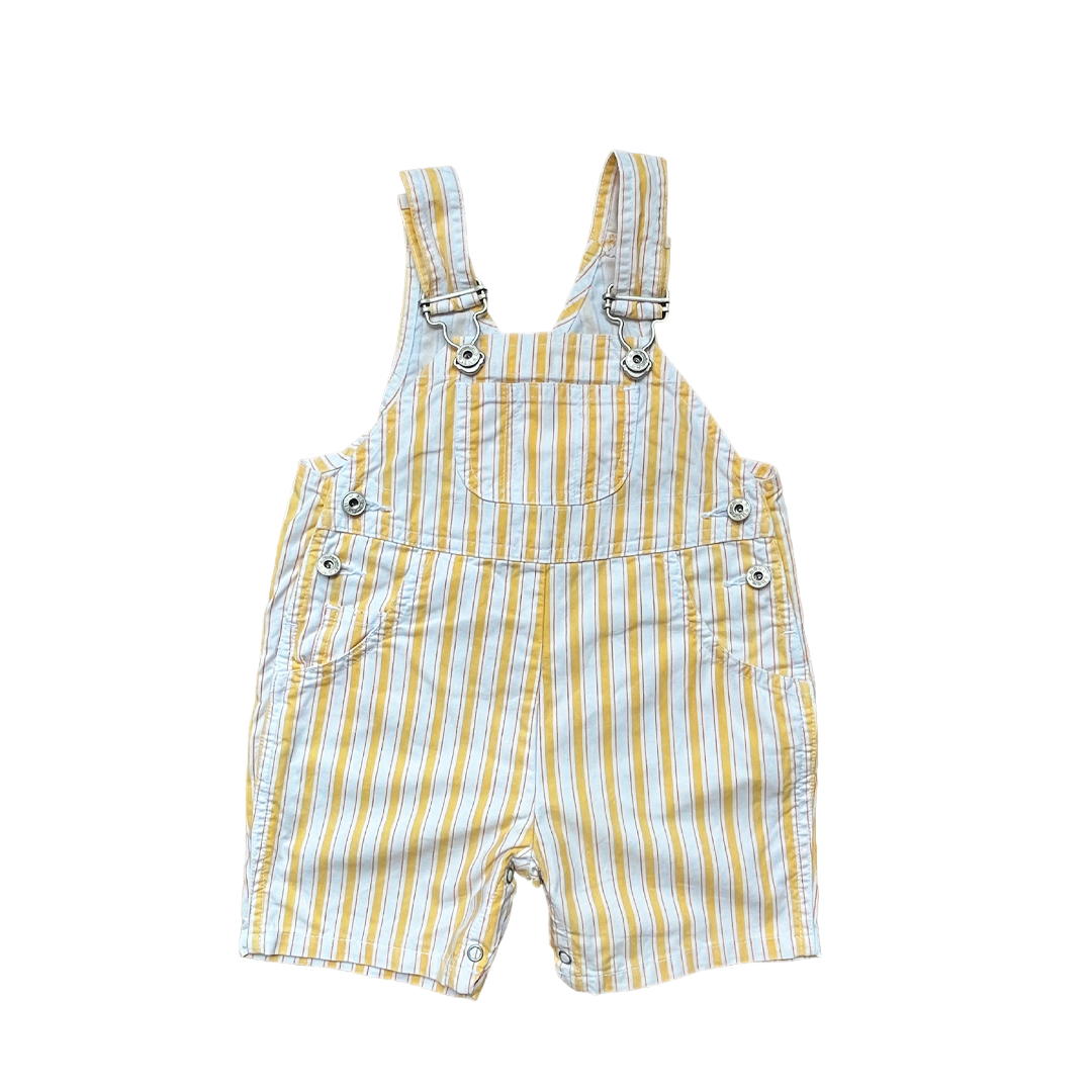 6M - Salopette rayures jaune soleil Marque vintage
