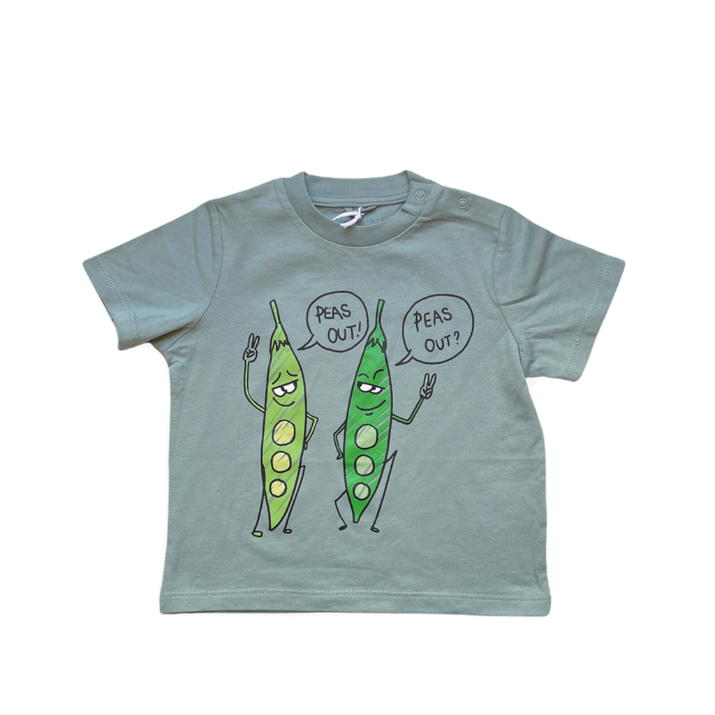 12M - T-shirt "Peas out"